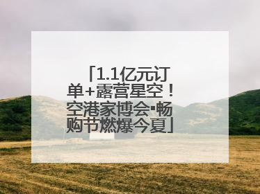 1.1亿元订单+露营星空！空港家博会▪畅购节燃爆今夏