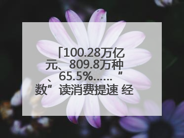 100.28万亿元、809.8万种、65.5%……“数”读消费提速 经济潜力释放