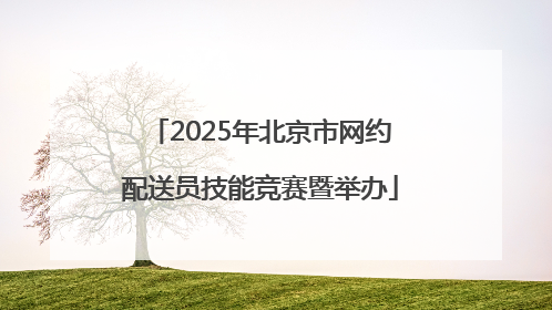 2025年北京市网约配送员技能竞赛暨举办