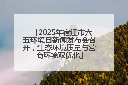 2025年宿迁市六五环境日新闻发布会召开，生态环境质量与营商环境双优化