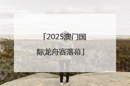2025澳门国际龙舟赛落幕