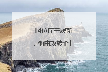 4位厅干履新，他由政转企