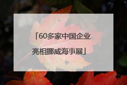 60多家中国企业亮相挪威海事展