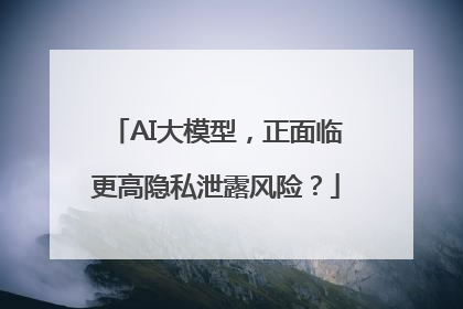 AI大模型，正面临更高隐私泄露风险？